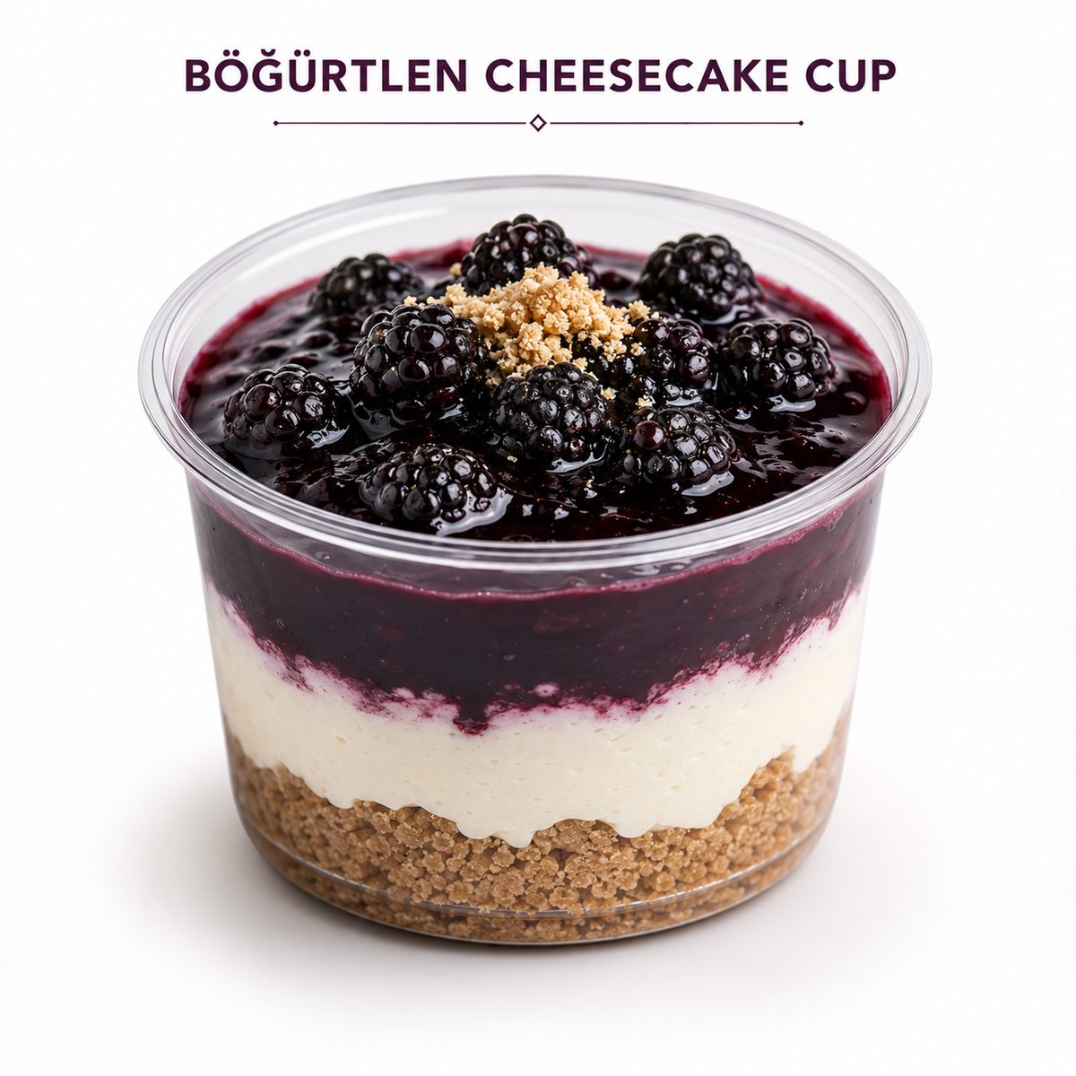 Cheesecake cup me salcë boronice