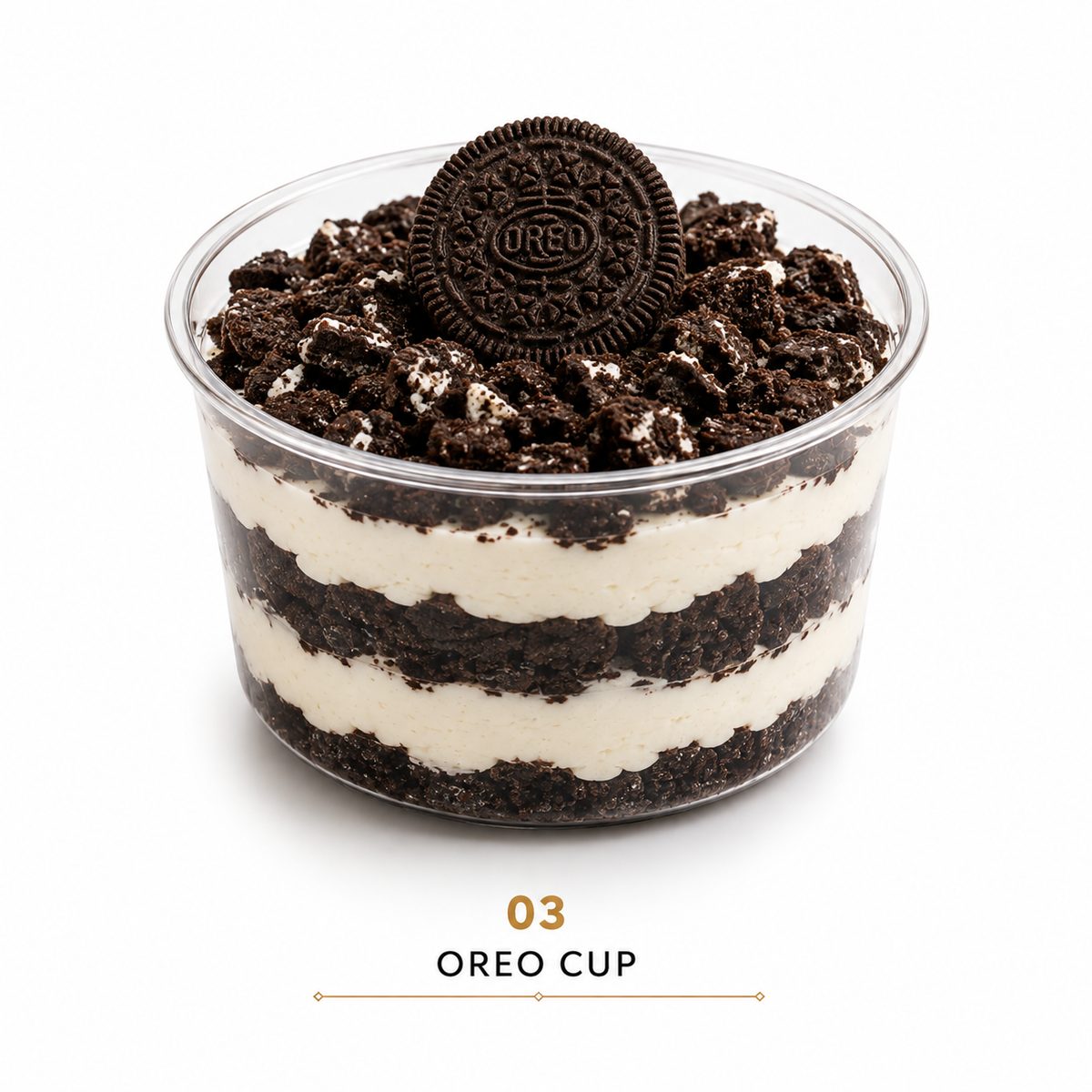 Cup me krem dhe biskota Oreo